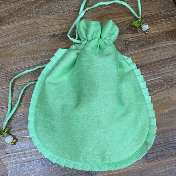 Embroidered and Embellished Drawstring Pouch - Picture 3 of 5
